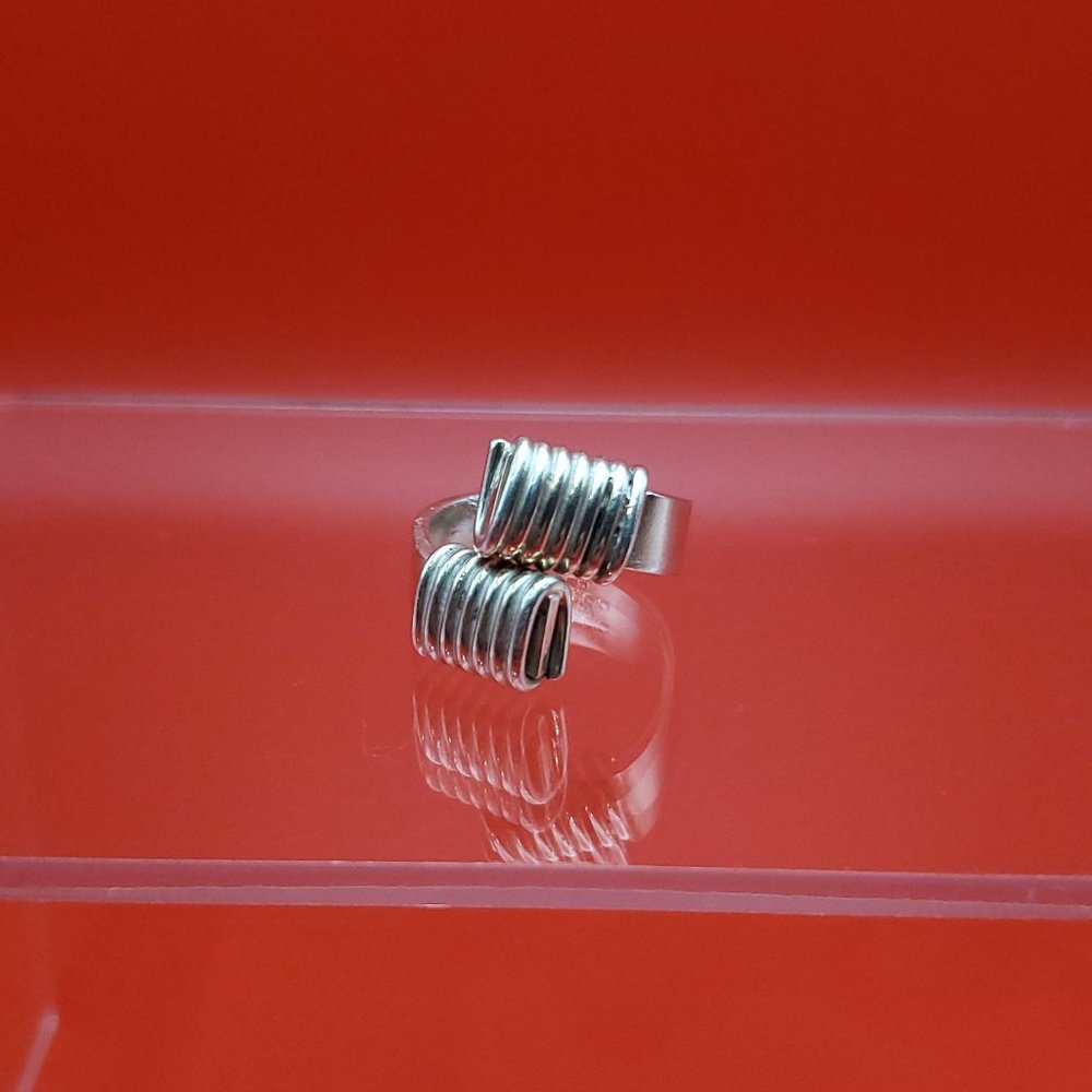 Size 6.25 925 Sterling Silver Mexico Handmade Unique Heavy Ring